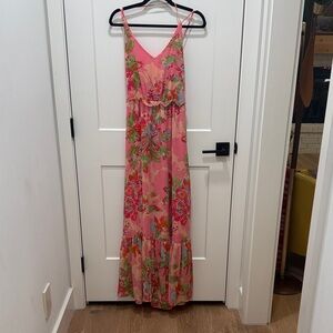 Gianni Bini Floral Pink Maxi Dress